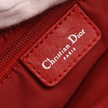 Christian Dior 2003 Red Canvas Trotter Shoulder Bag