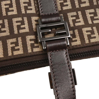 Fendi Brown Canvas Zucchino Tote Handbag