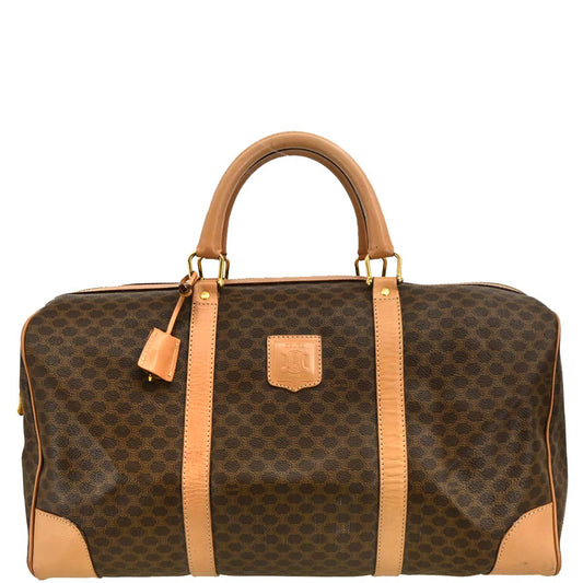 Celine Brown Macadam Duffle Handbag
