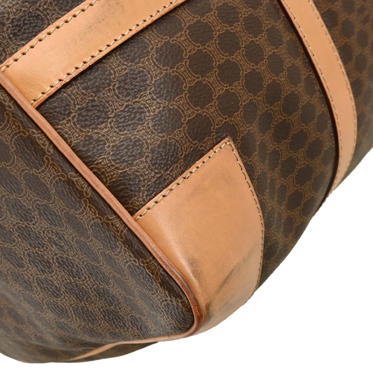 Celine Brown Macadam Duffle Handbag