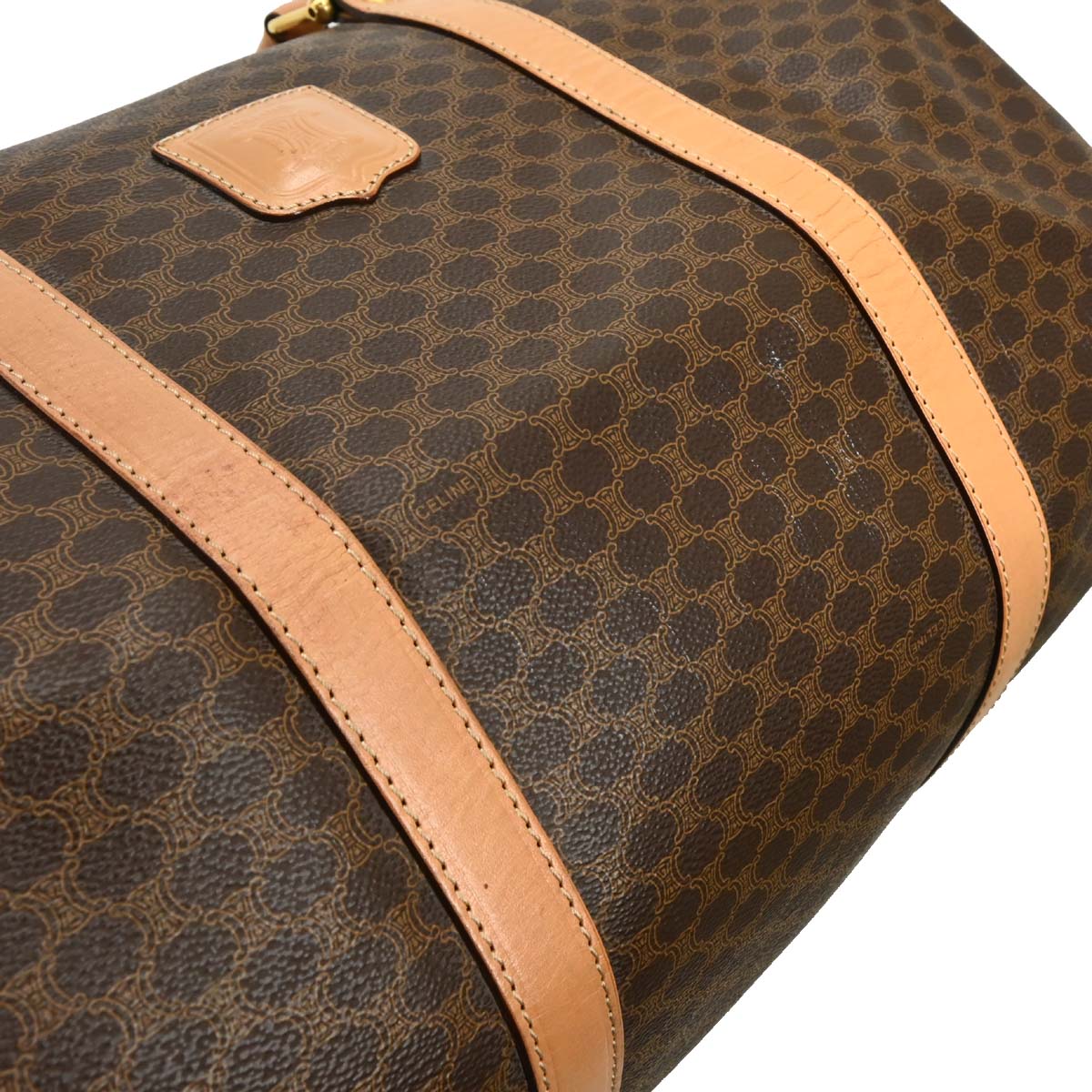 Celine Brown Macadam Duffle Handbag