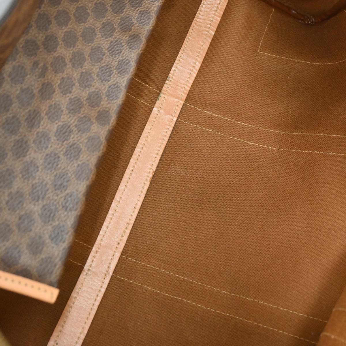 Celine Brown Macadam Duffle Handbag