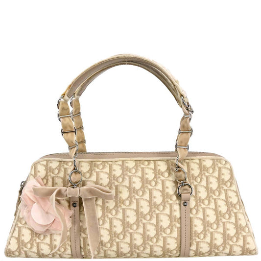 Christian Dior 2005 Beige PVC Romanttic Trotter Handbag