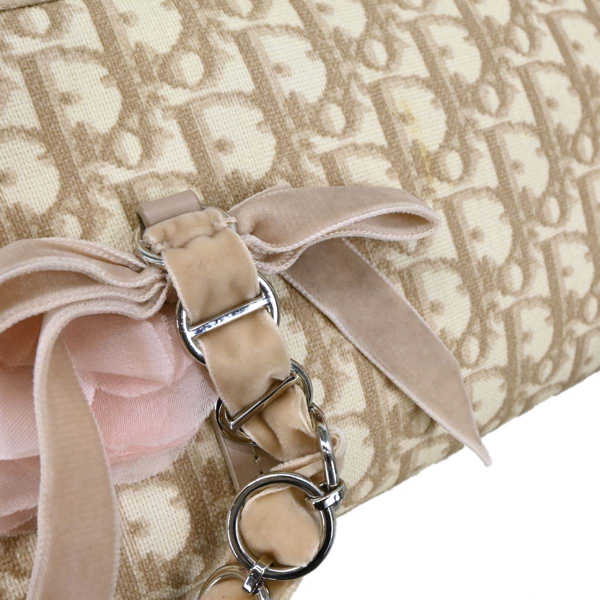 Christian Dior 2005 Beige PVC Romanttic Trotter Handbag