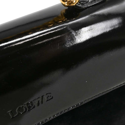 Loewe Black Velvet Patent Velazquez 2way Shoulder Handbag