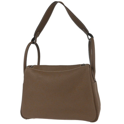 Hermes 2019 Etoupe Taurillon Clemence Lindy 30 Shoulder Bag