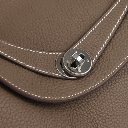 Hermes 2019 Etoupe Taurillon Clemence Lindy 30 Shoulder Bag