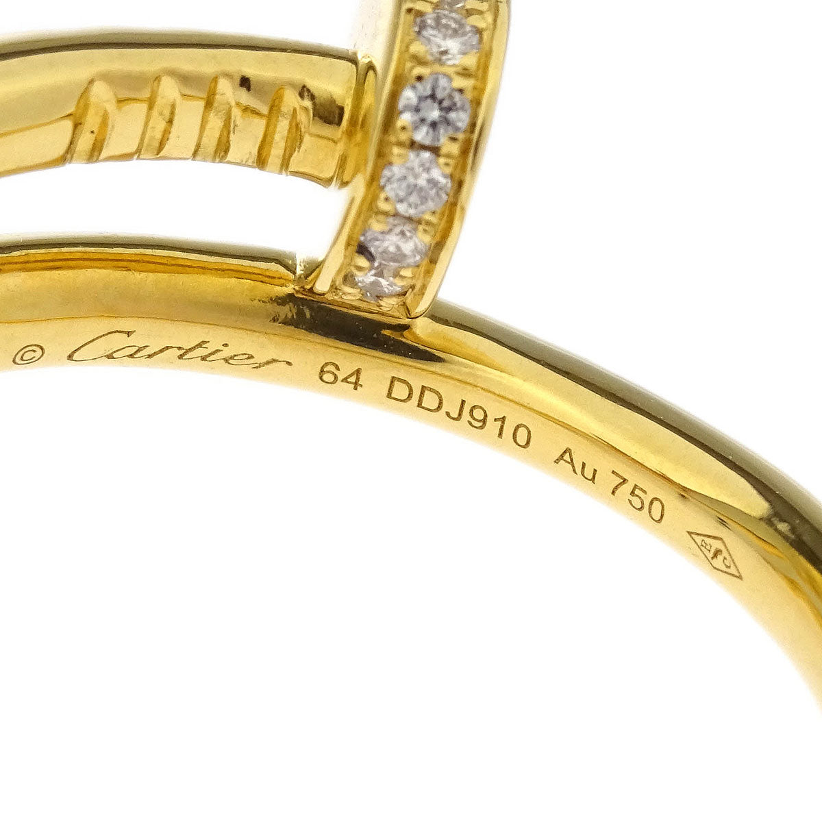 Cartier Juste Un Clou Ring DDJ910 Au750 Diamond Gold #64 #61