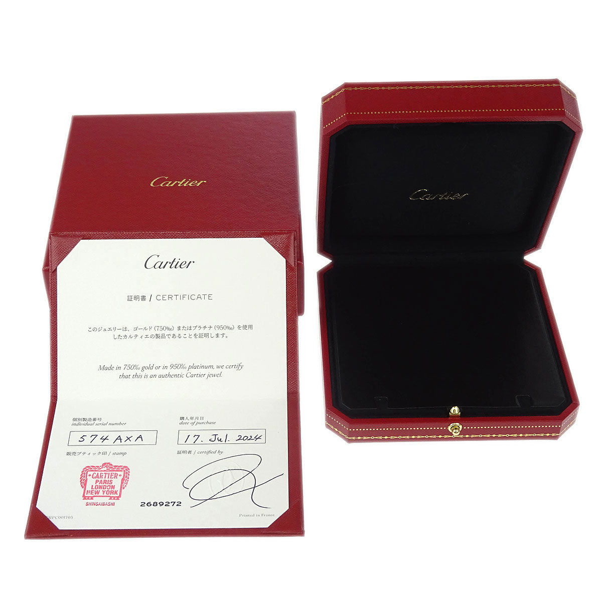 Cartier d'Amour LM Pendant Necklace Au750 Diamond 574AXA Silver