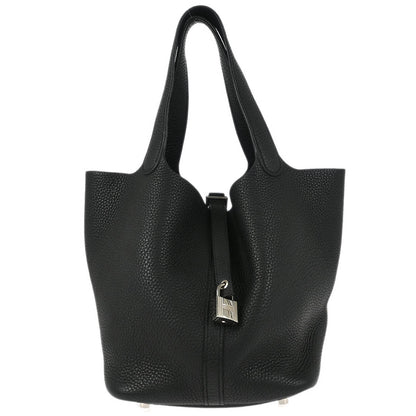 Hermes Black Taurillon Clemence Picotin Lock 22 MM Handbag