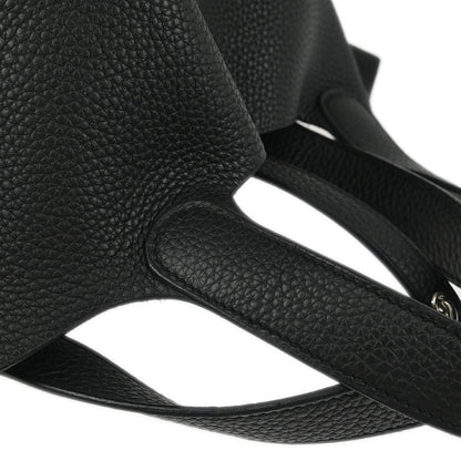 Hermes Black Taurillon Clemence Picotin Lock 22 MM Handbag