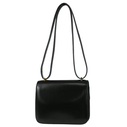 Hermes 2018 Black Box Calf Mini Constance 18 Shoulder Bag
