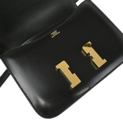 Hermes 2018 Black Box Calf Mini Constance 18 Shoulder Bag