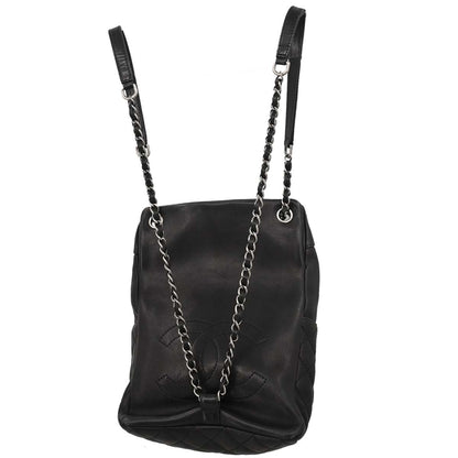 Chanel 2015-2016 Black Lambskin Backpack
