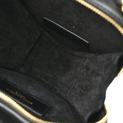 Saint Laurent Black Leather Love Heart Shoulder Bag