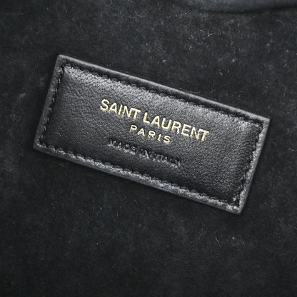 Saint Laurent Black Leather Love Heart Shoulder Bag