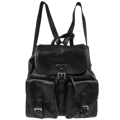Prada Black Leather Backpack
