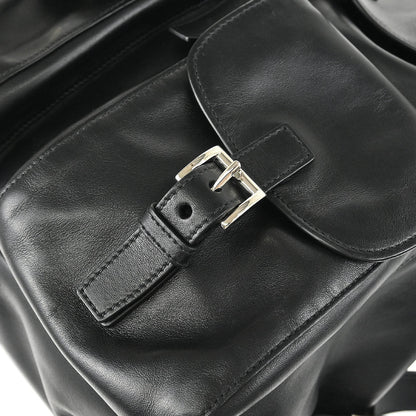 Prada Black Leather Backpack