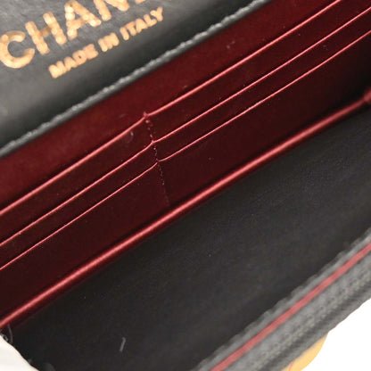 Chanel * 2014 Black Lizard Wallet on Chain WOC