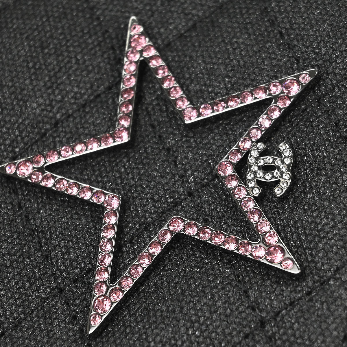 Chanel 2018 Gray Canvas Rhinestone Mademoiselle Lock Wallet on Chain WOC