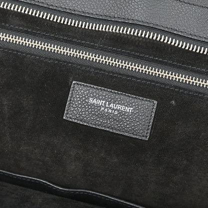 Saint Laurent Black Leather Cabas Rive Gouche 2way Shoulder Handbag