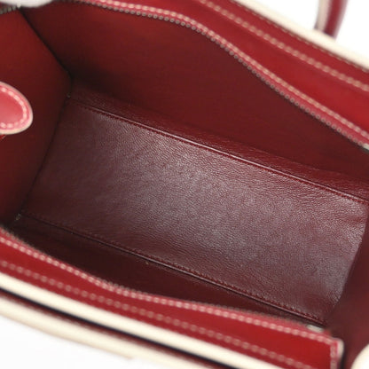 Celine Red Leather Nano Luggage Tote Bag
