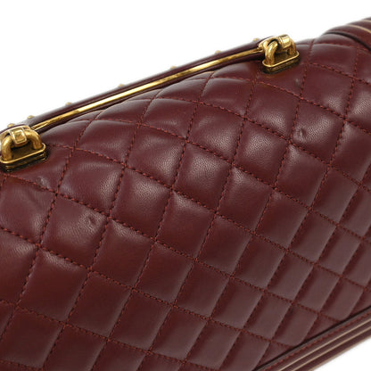 Boy Chanel 2017-2018 Bordeaux Lambskin Medium 2way Shoulder Handbag