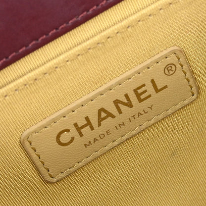 Boy Chanel 2017-2018 Bordeaux Lambskin Medium 2way Shoulder Handbag