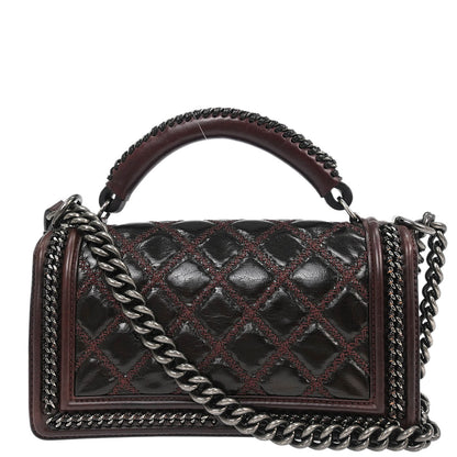 Boy Chanel 2015-2016 Brown Calfskin Medium 2way Shoulder Handbag