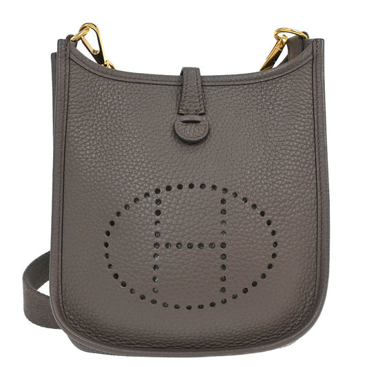 Hermes 2018 Etain Taurillon Clemence Evelyne TPM Shoulder Bag