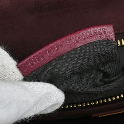 Fendi Bordeaux Leather Peekaboo 2way Shoulder Handbag