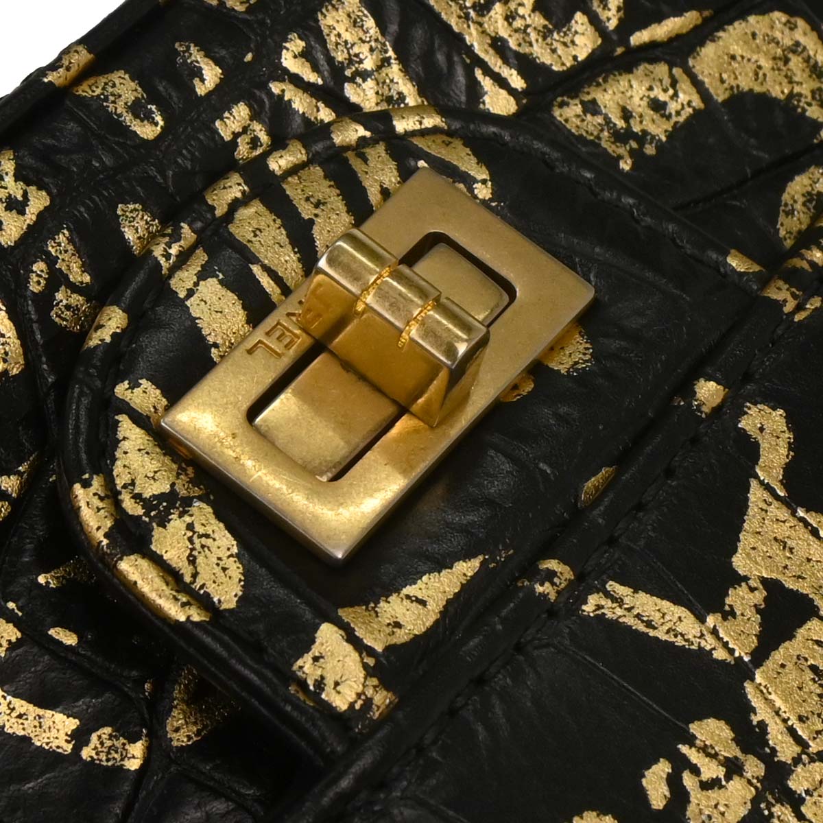 Chanel * 2019 Black Leather Mademoiselle Lock Shoulder Bag