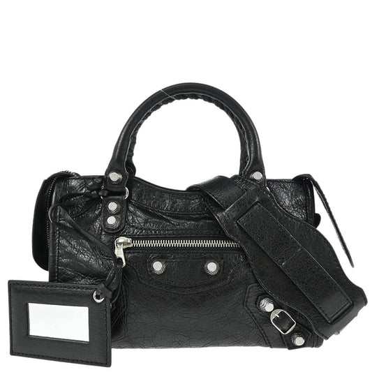 Balenciaga Black Mini City Handbag
