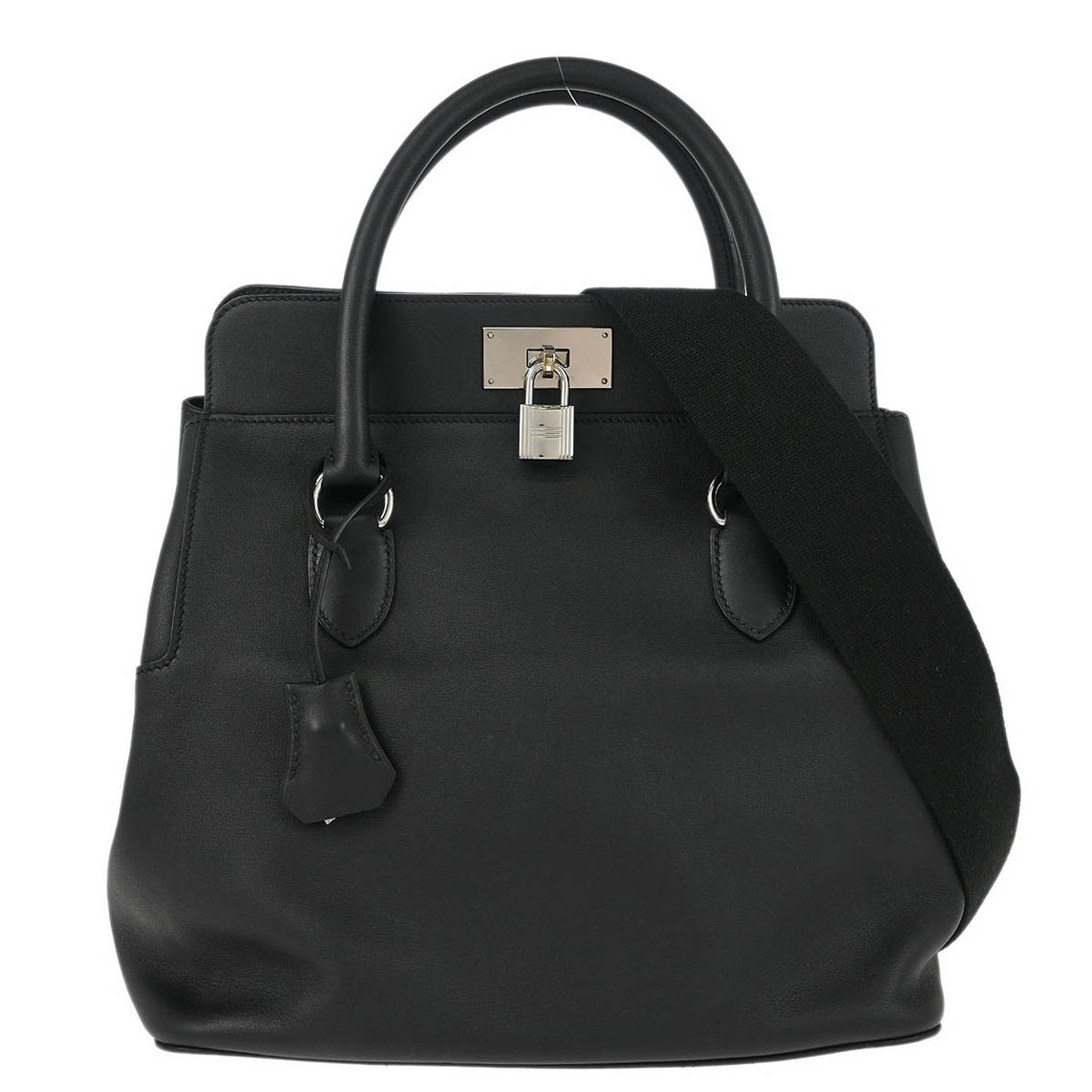 Hermes 2015 Black Swift Toolbox 26 2way Shoulder Handbag