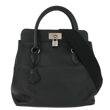 Hermes 2015 Black Swift Toolbox 26 2way Shoulder Handbag