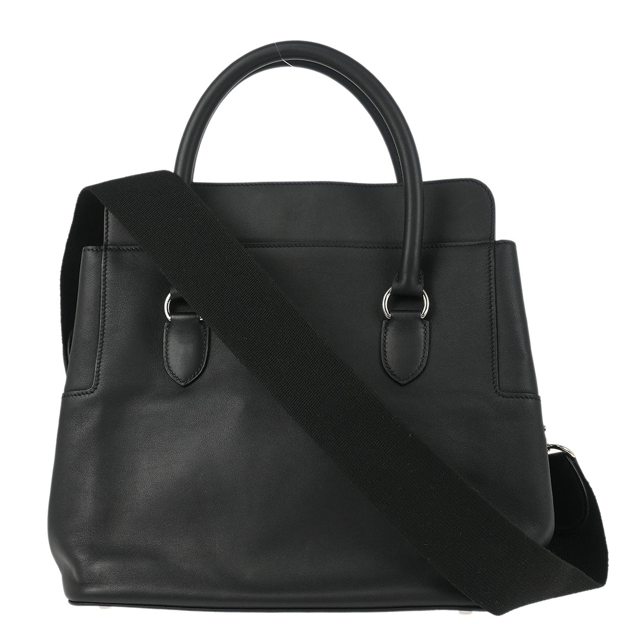 Hermes 2015 Black Swift Toolbox 26 2way Shoulder Handbag