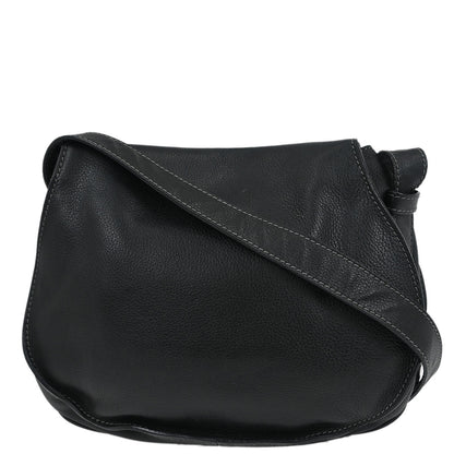 Chloe Black Leather Marcie Shoulder Bag