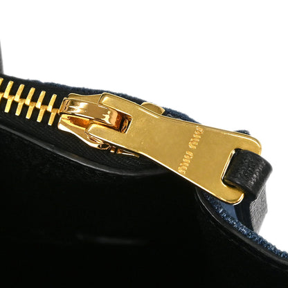 Miu Miu Blue Denim Biker 2way Shoulder Handbag