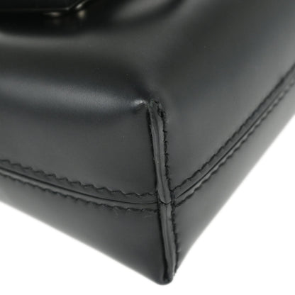 Salvatore Ferragamo Black Leather Gancini Handbag