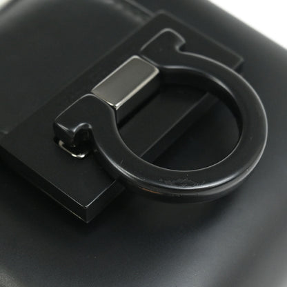 Salvatore Ferragamo Black Leather Gancini Handbag
