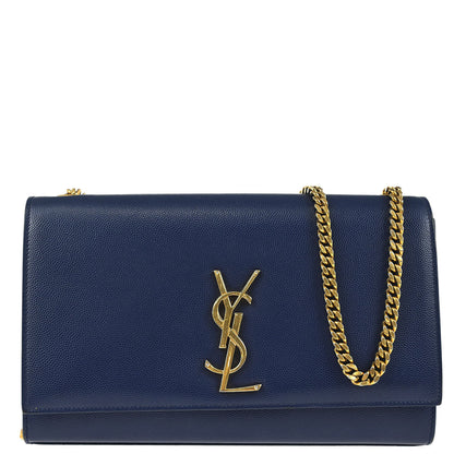 Saint Laurent Navy Leather Kate Shoulder Bag