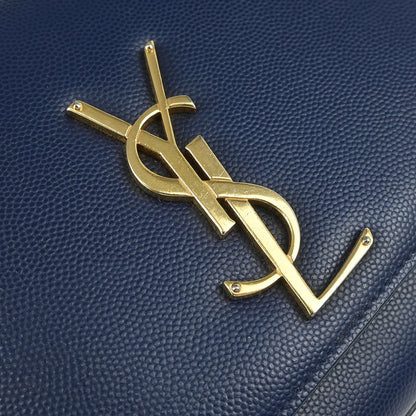 Saint Laurent Navy Leather Kate Shoulder Bag