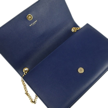 Saint Laurent Navy Leather Kate Shoulder Bag