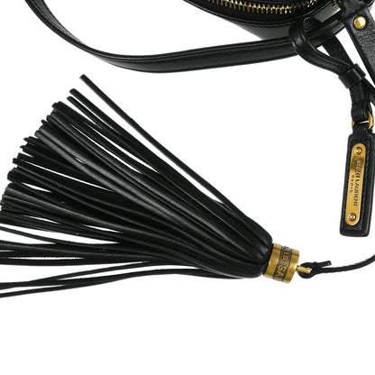 Saint Laurent Black Leather Lou Shoulder Camera Bag