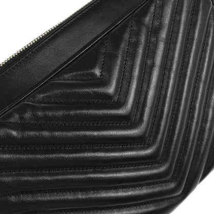 Saint Laurent Black Leather Lou Shoulder Camera Bag