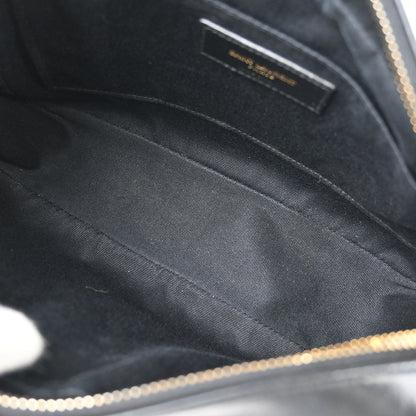 Saint Laurent Black Leather Lou Shoulder Camera Bag