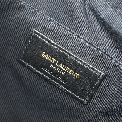 Saint Laurent Black Leather Lou Shoulder Camera Bag