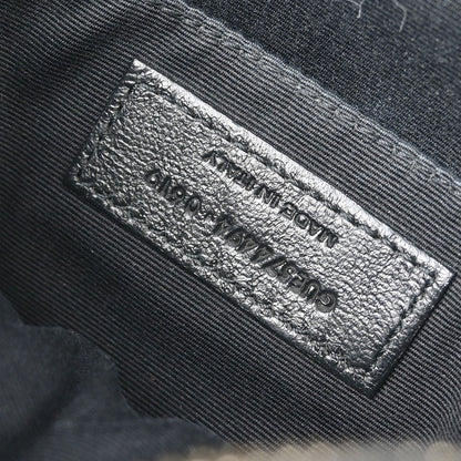 Saint Laurent Black Leather Lou Shoulder Camera Bag