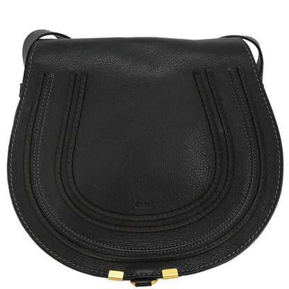Chloe Black Leather Marcie Shoulder Bag