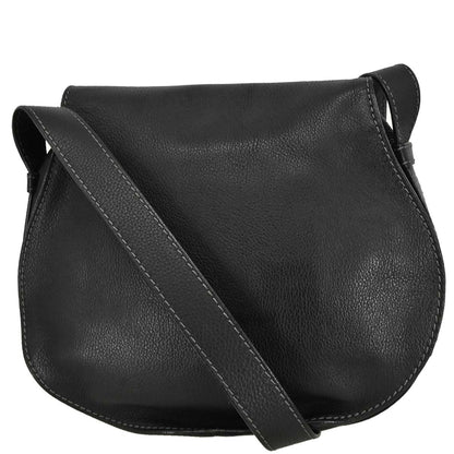 Chloe Black Leather Marcie Shoulder Bag